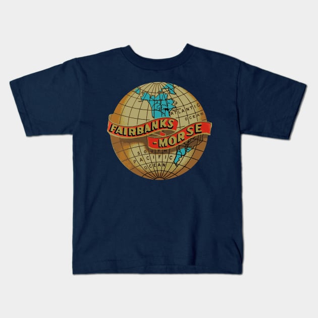 Fairbanks Morse Kids T-Shirt by Midcenturydave